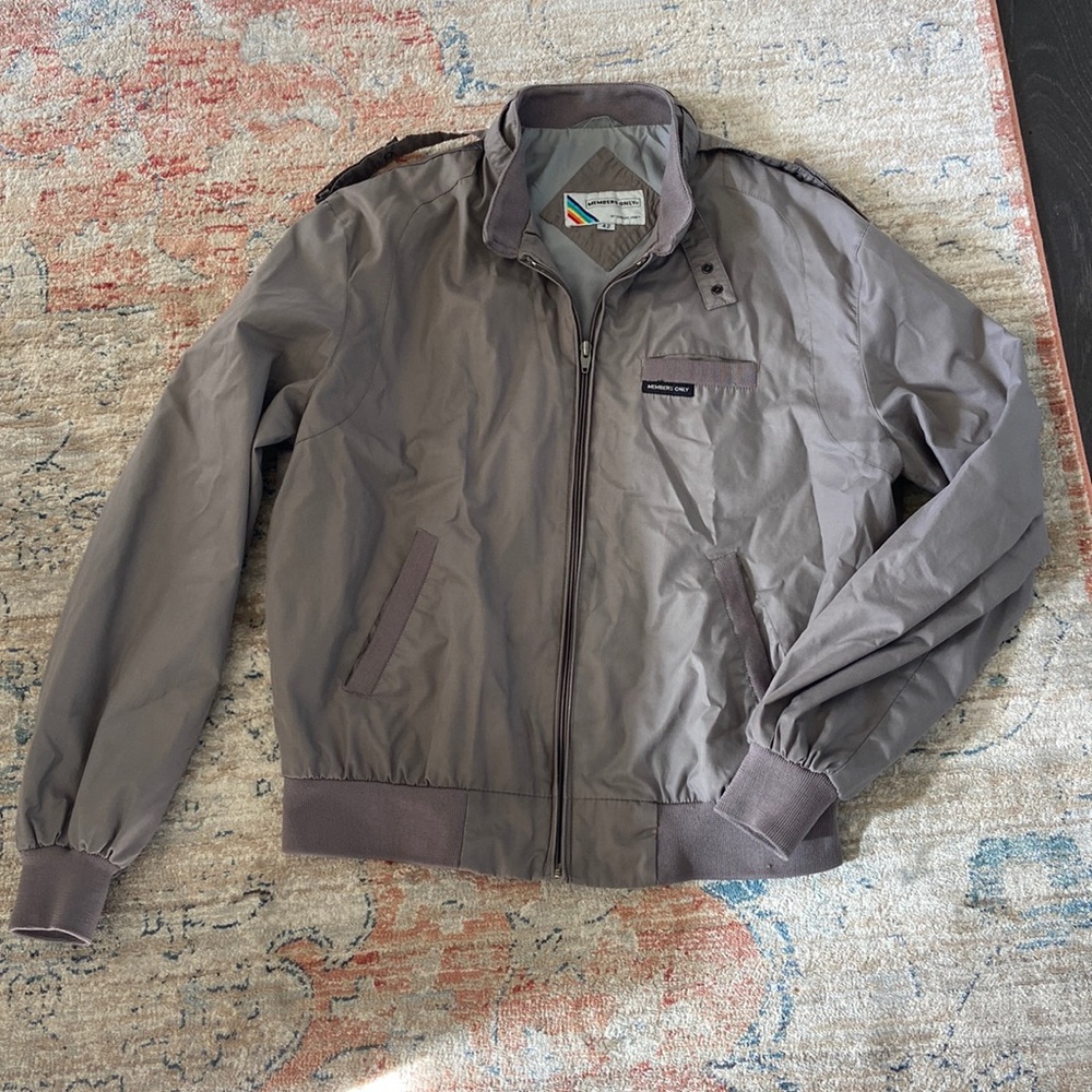 Men’s Members Only Bomber Jacket - Grey